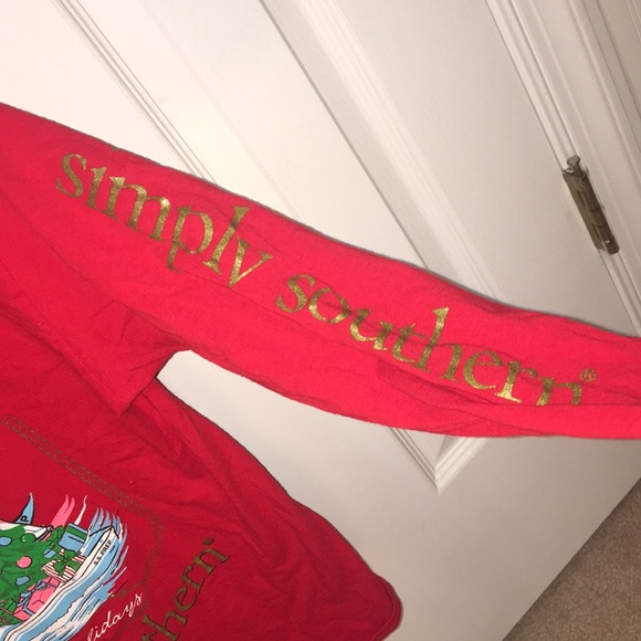 Girls 9-12 red simplysouthern holiday sweatshirt - Picture 5 of 5
